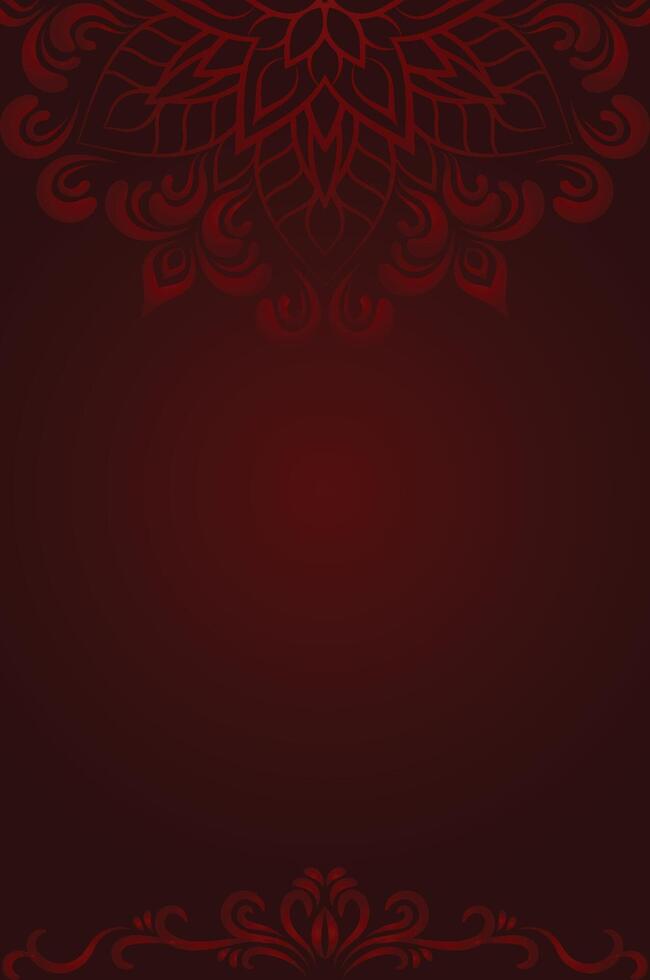 Luxurious Red Background with Intricate Decorative Borders vector