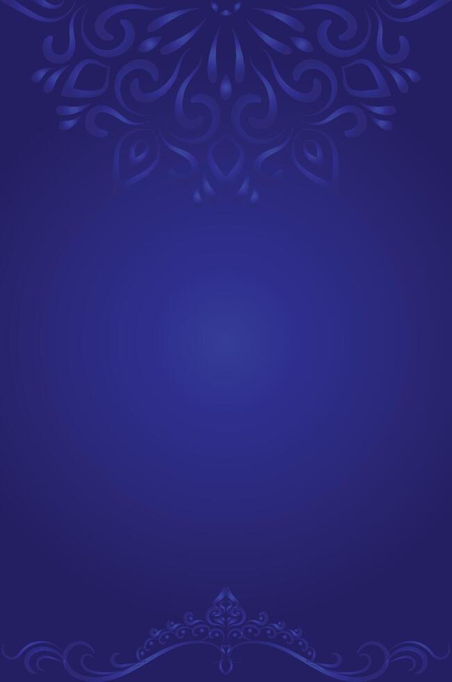 Royal Blue Background with Elegant Ornamental Designs vector