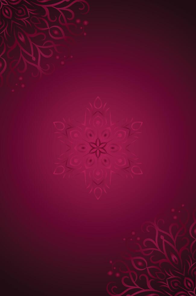 Vintage Floral Pattern on Deep Pink Background vector