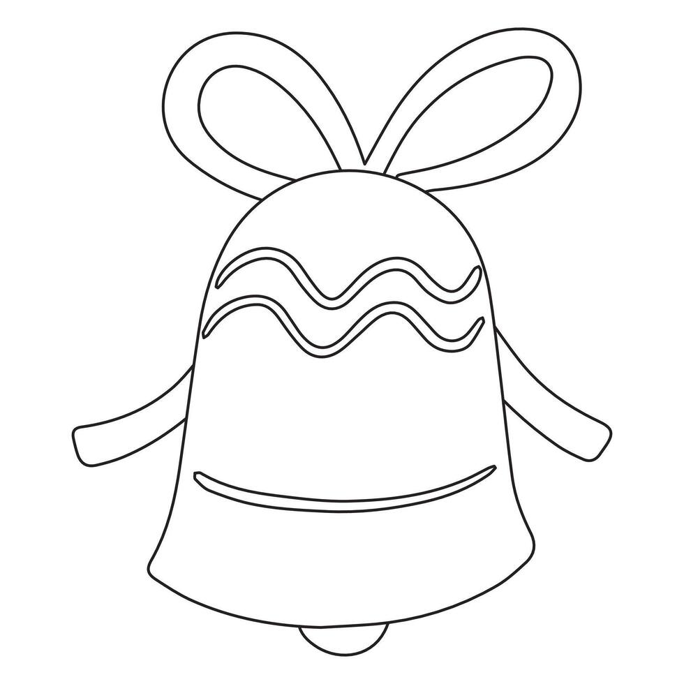 A coloring page with a bell vector