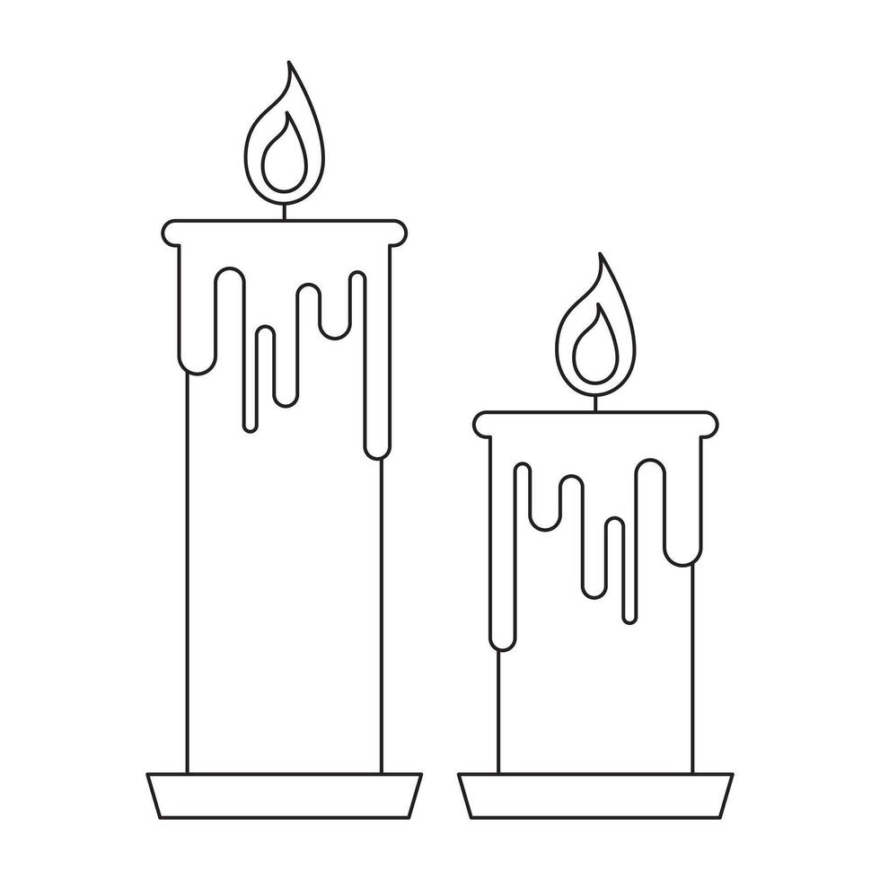 Candle burning illustration vector