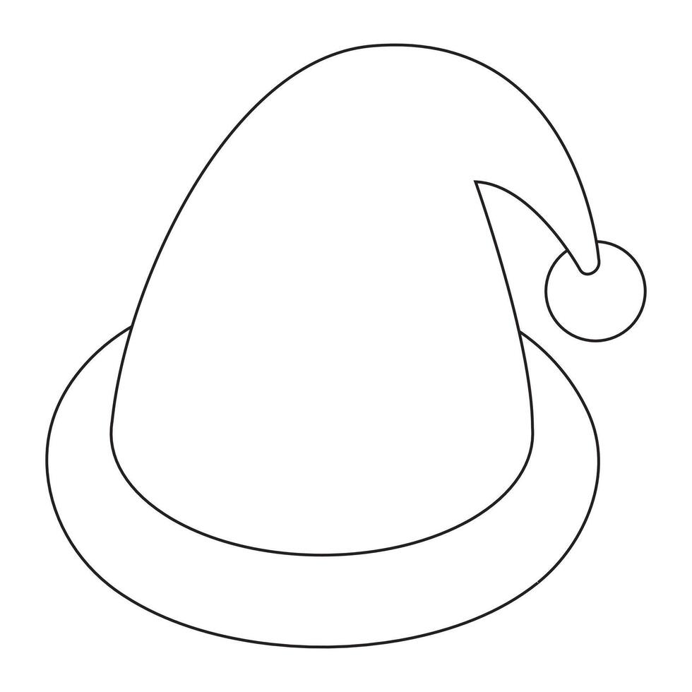 A hat coloring page for kids vector