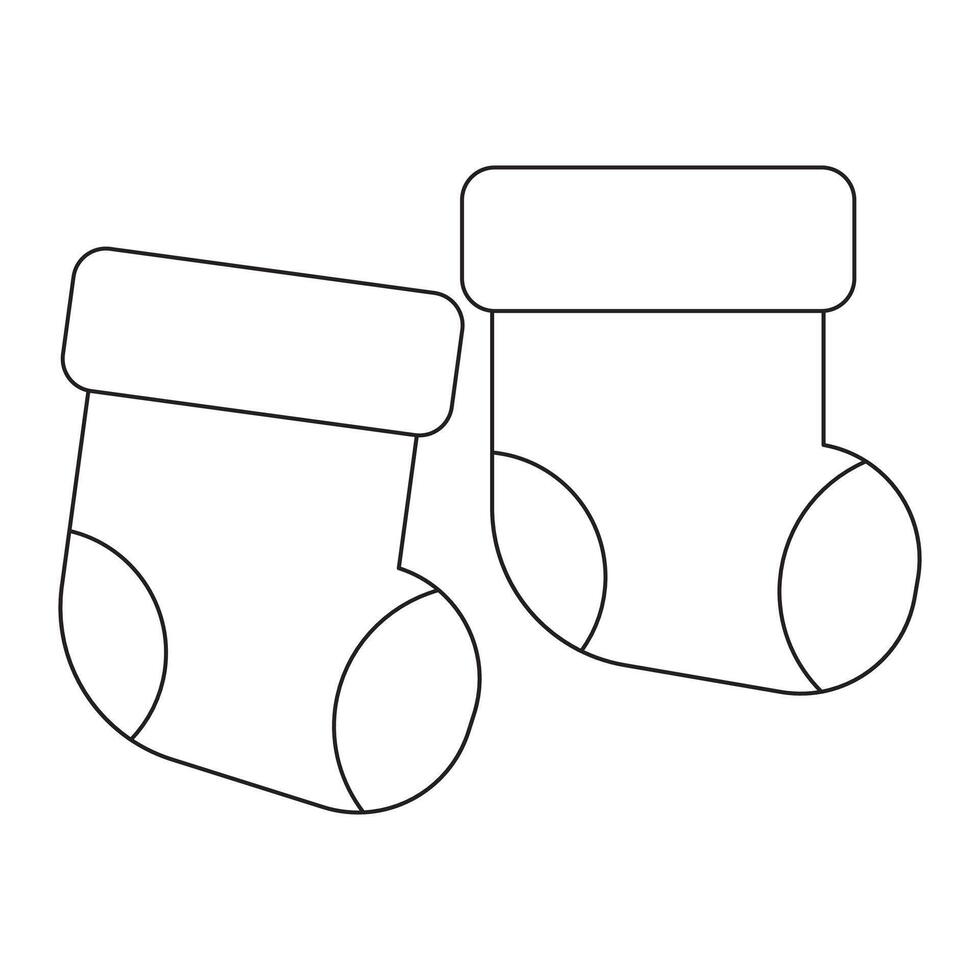A pair of socks on a white background vector