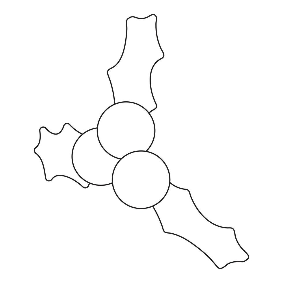 A coloring page with a black and white drawing of a holly berry vector