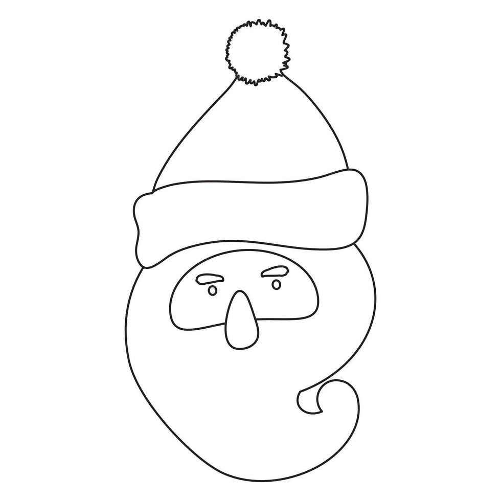 Santa claus coloring page vector