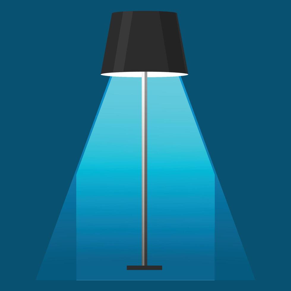 A lamp with a blue light on it vector
