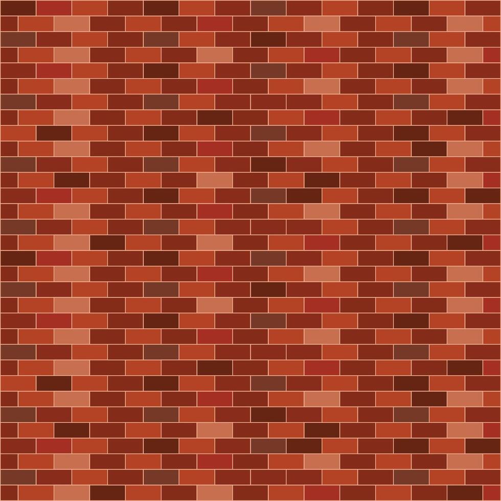 A brick wall background with red and brown colors vector