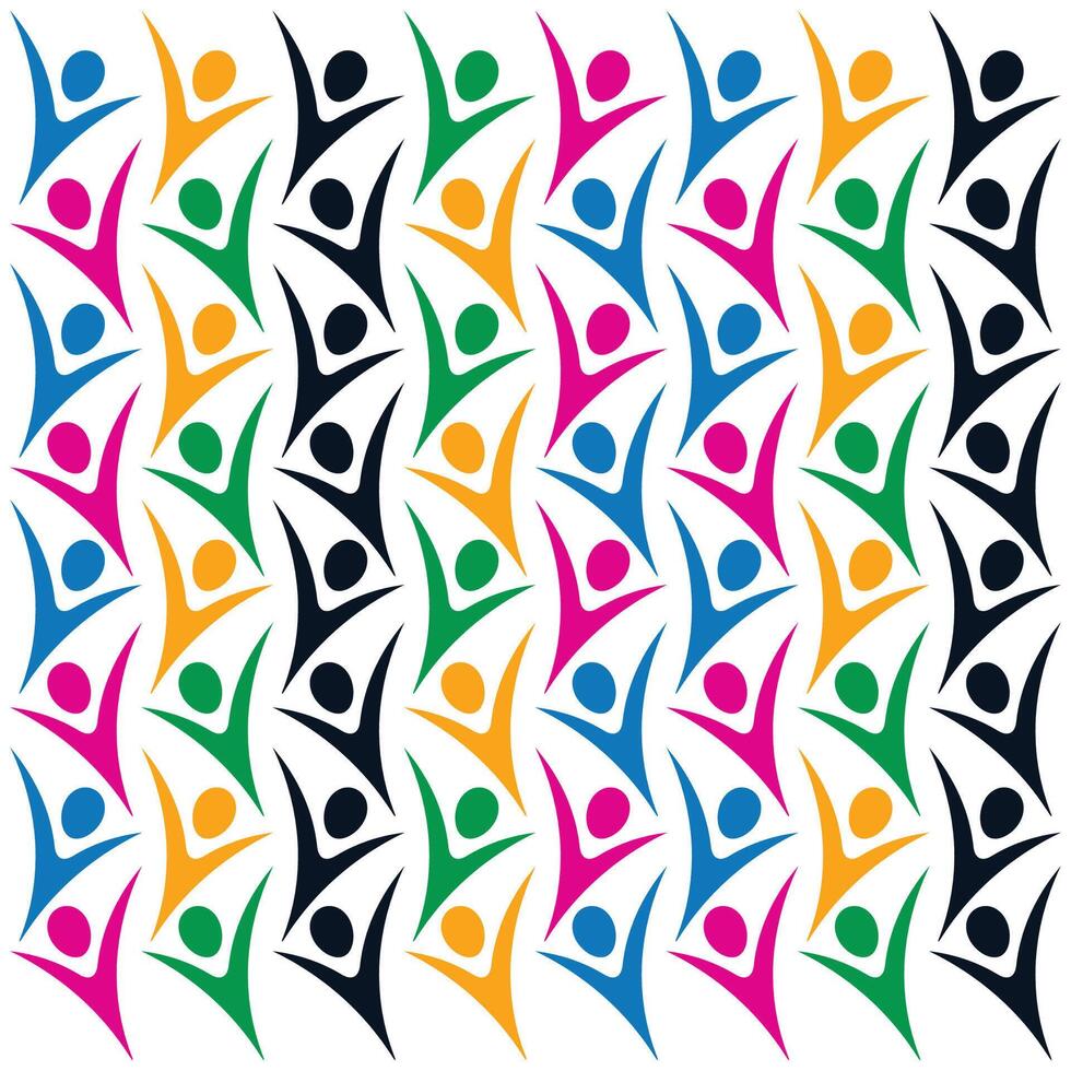 icon logo man colorful Abstract background interior wall Pattern design template vector