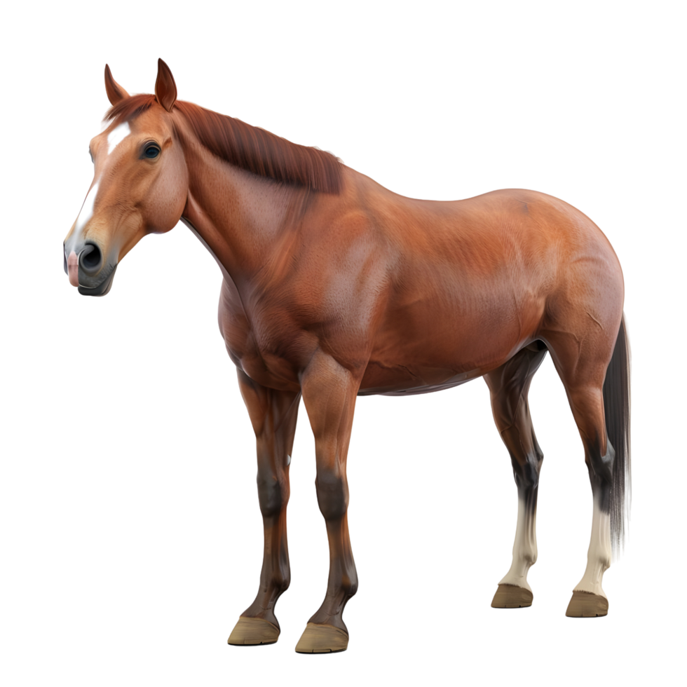 Close up horse on transparent background png
