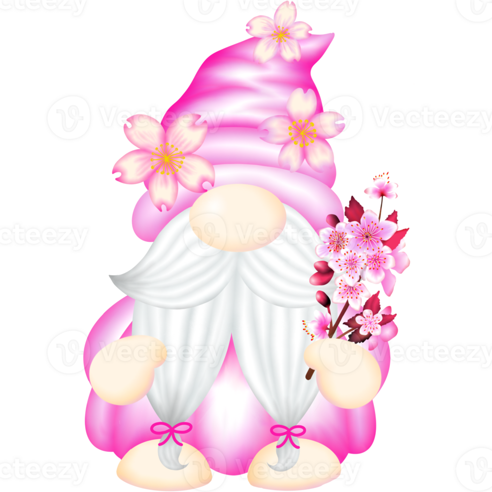 gnome pink sakura png