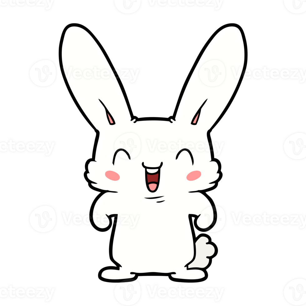 cartoon rabbit with big eyes and ears png