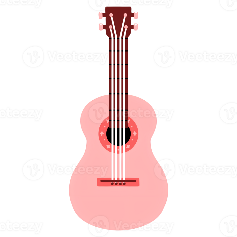 guitar icon, flat style, pink guitar, guitar icon, guitar, guitar icon, png