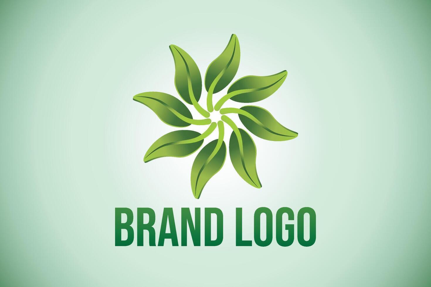 Leaf icon design. Botanical logo design. vector