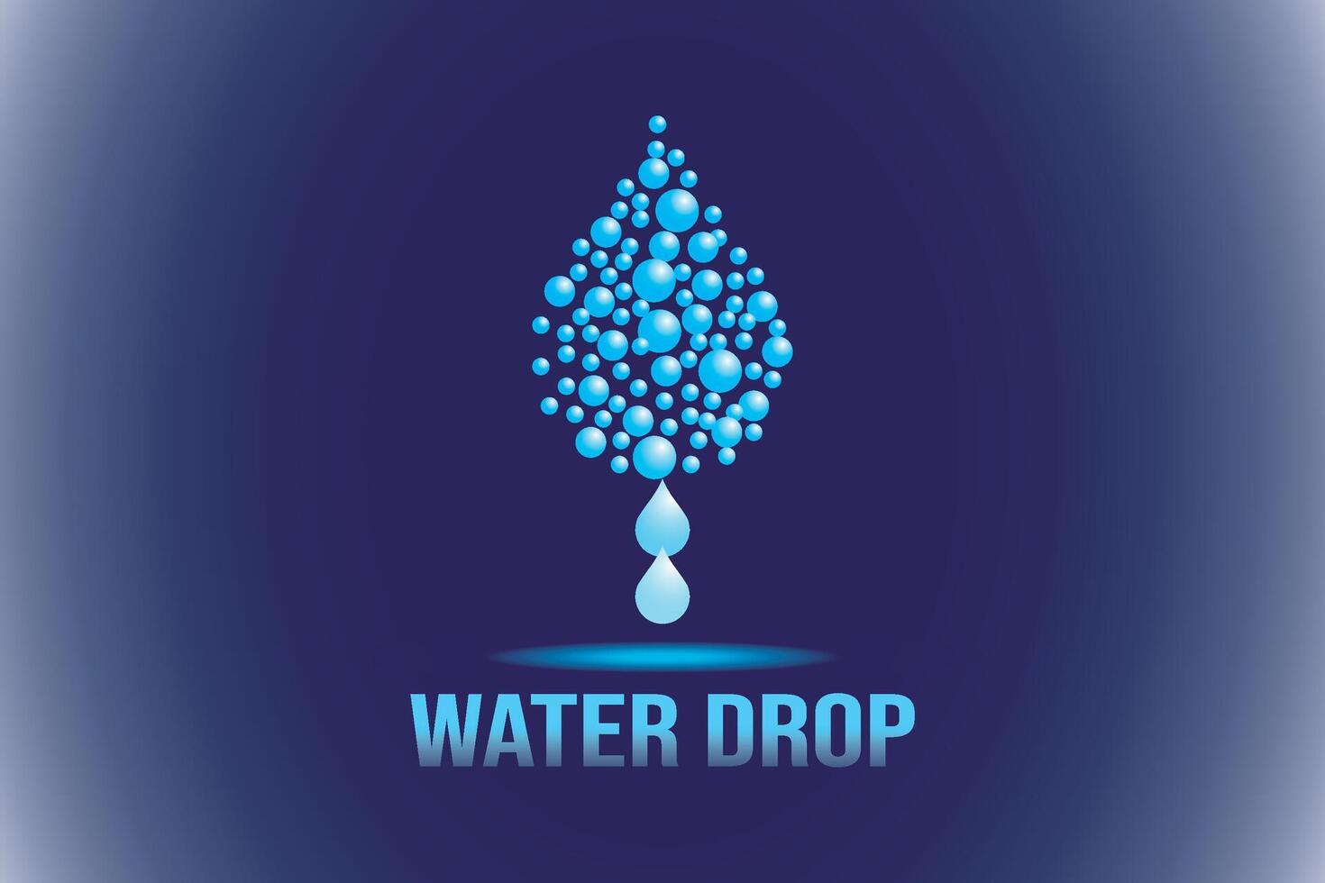 Water drop logo. Water drop icon with bubbles. Bubbles logo.. vector