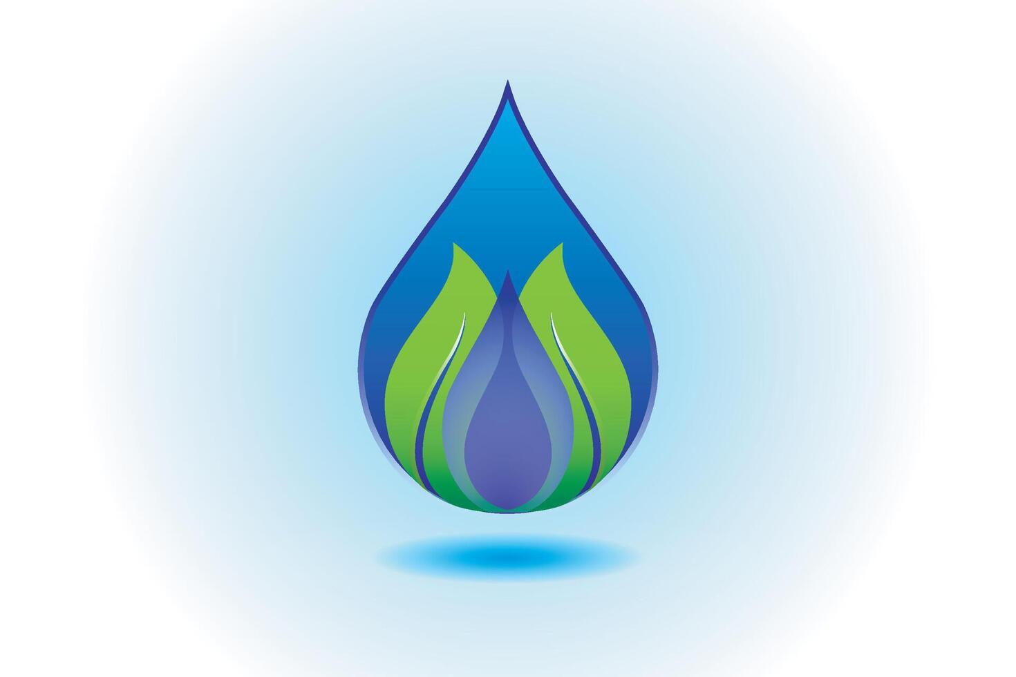Water Droplet logo. Drop icon. vector