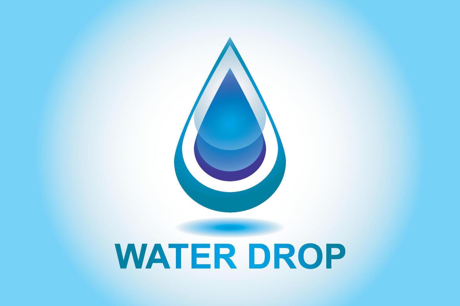 Droplet logo. Water drop icon design. vector