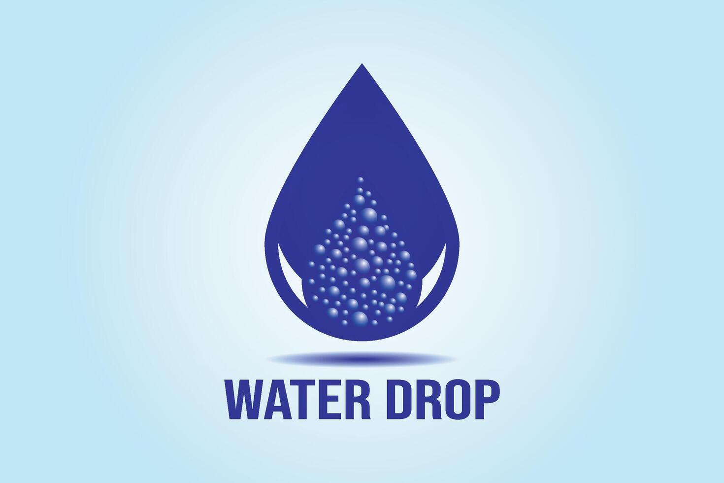Water drop logo. Water drop icon. Bubbles design. vector