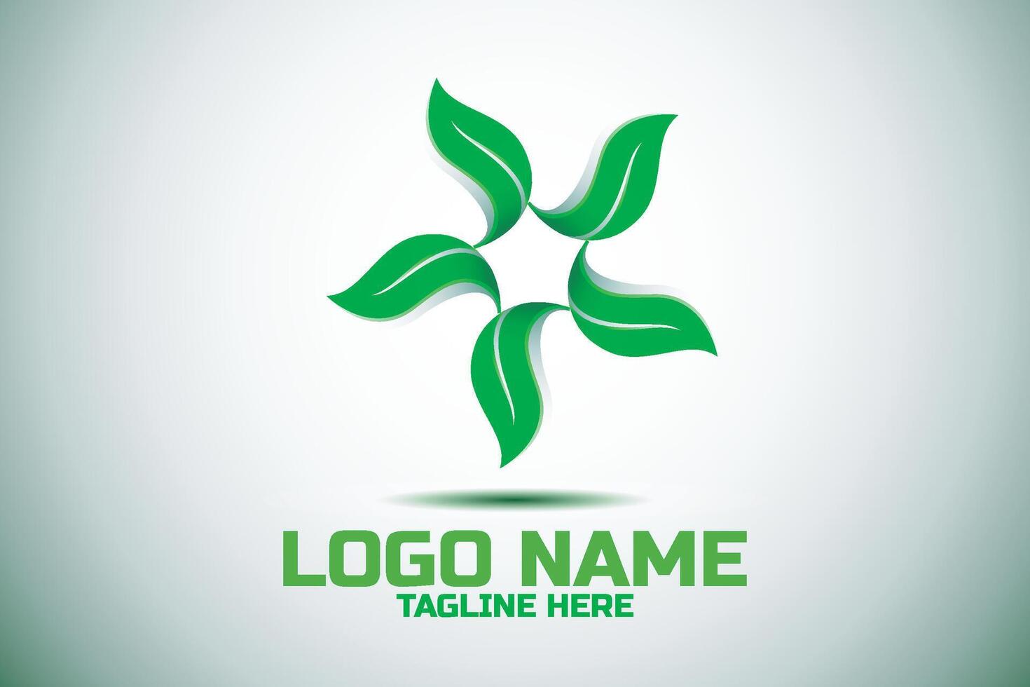 Leaf logo design. Botany logo. vector