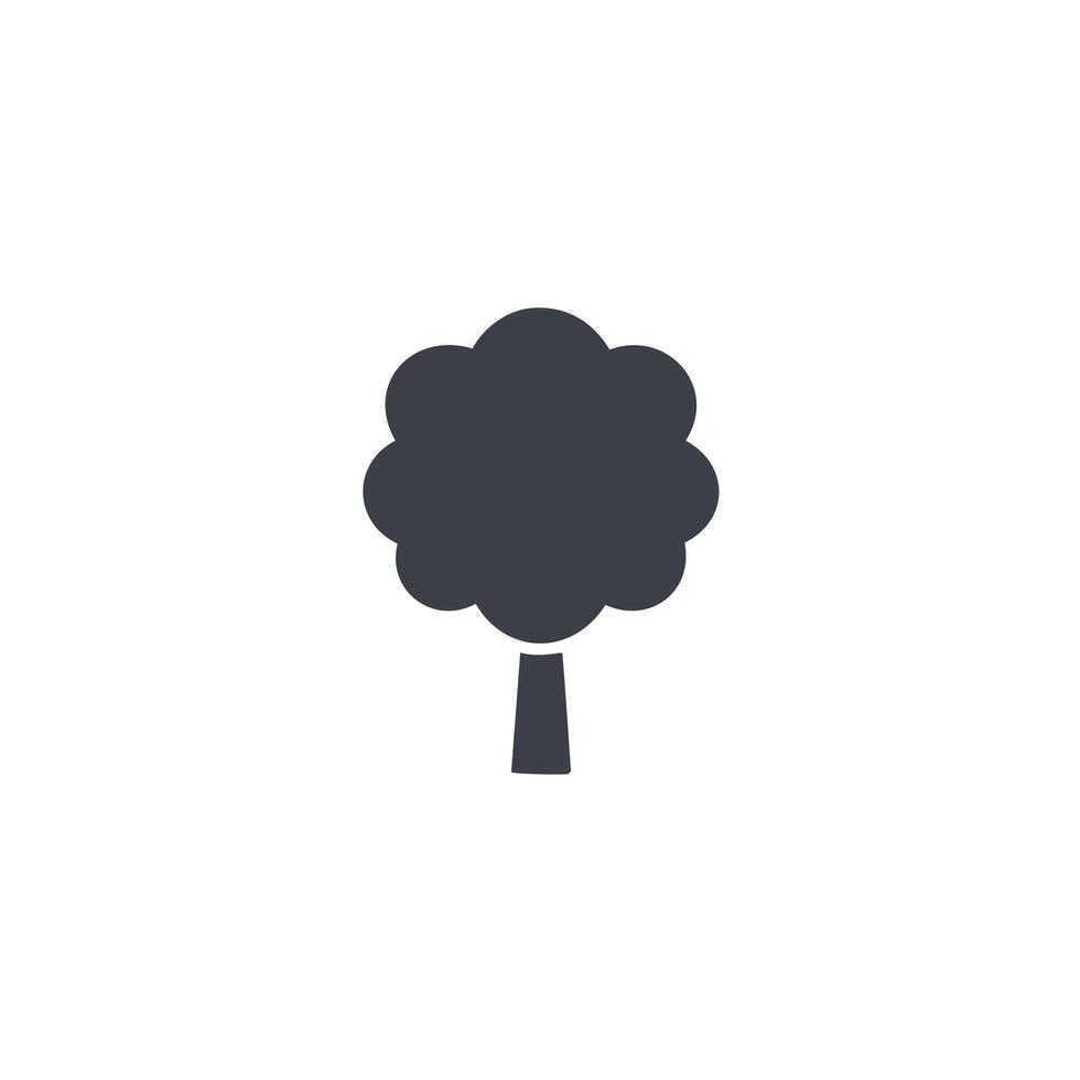 Tree icon in flat style. Forest illustration on white isolated background. Nature business concept. vector