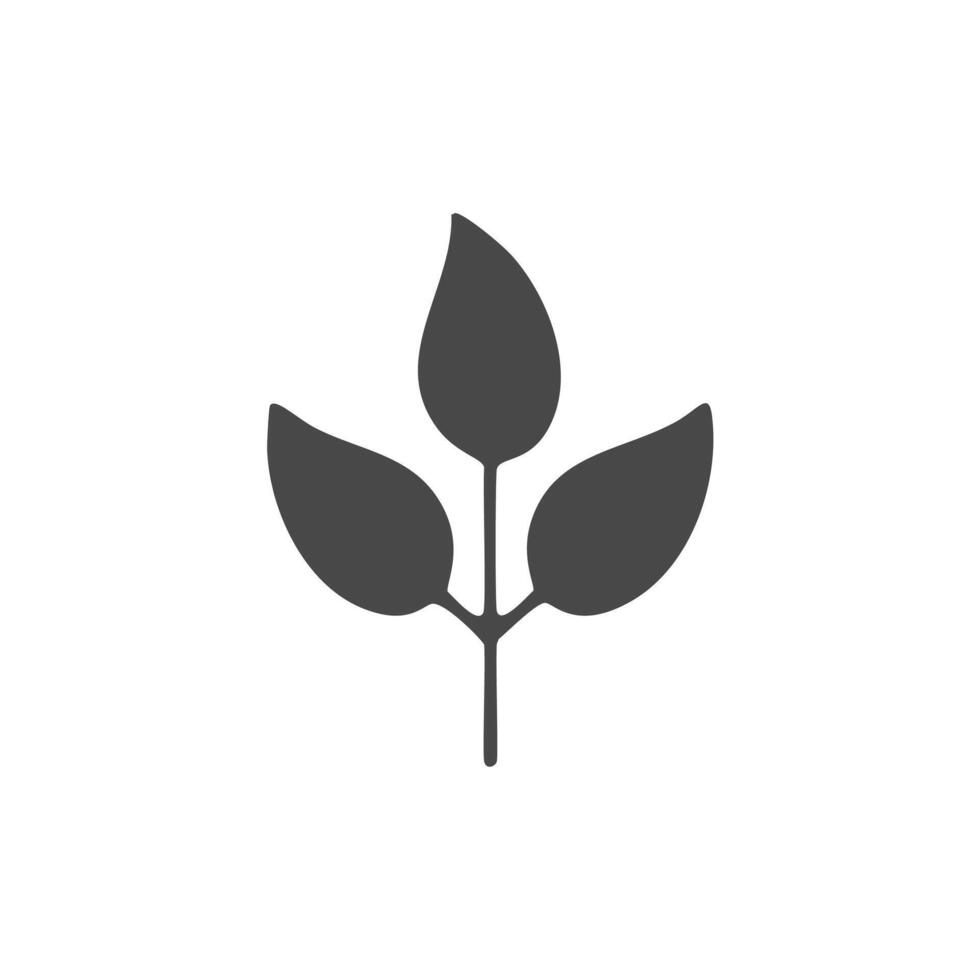 Leaf icon in flat style. Leaves illustration on white isolated background. Plants business concept. vector
