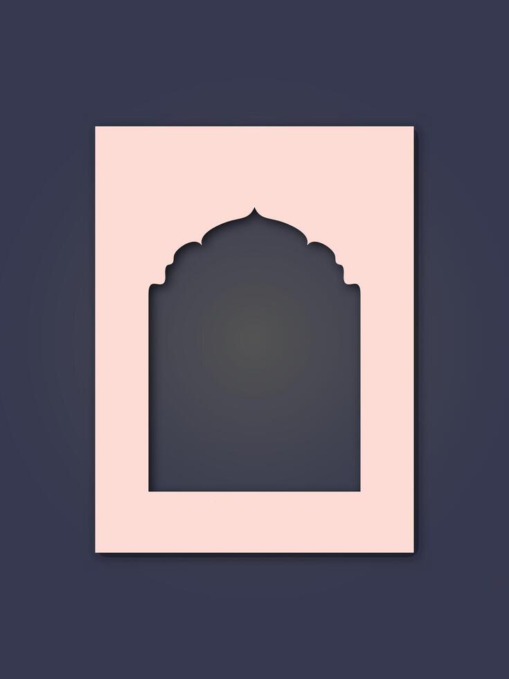 Arabic style cut out background illustration. vector