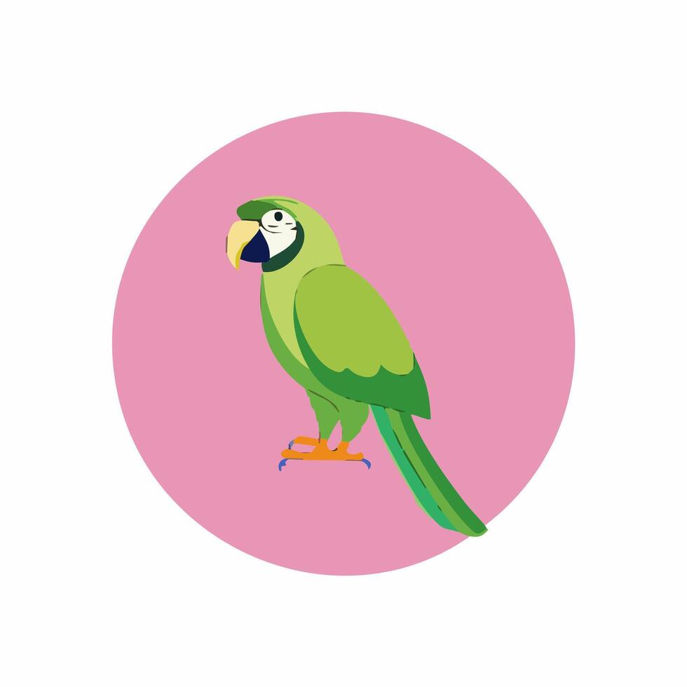 Parrot icon in flat style. Parrots illustration on white background. vector