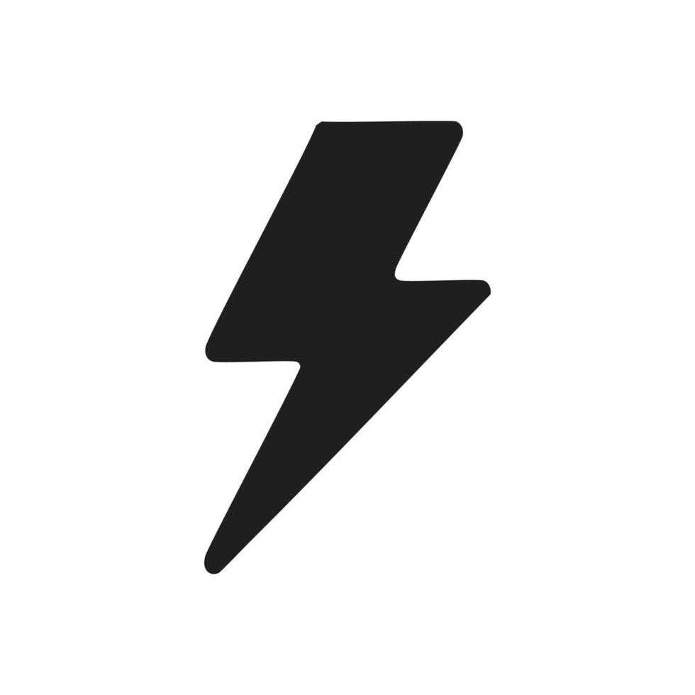 Lightning icon in flat style. Flash illustration on white isolated background. Energy business concept. vector