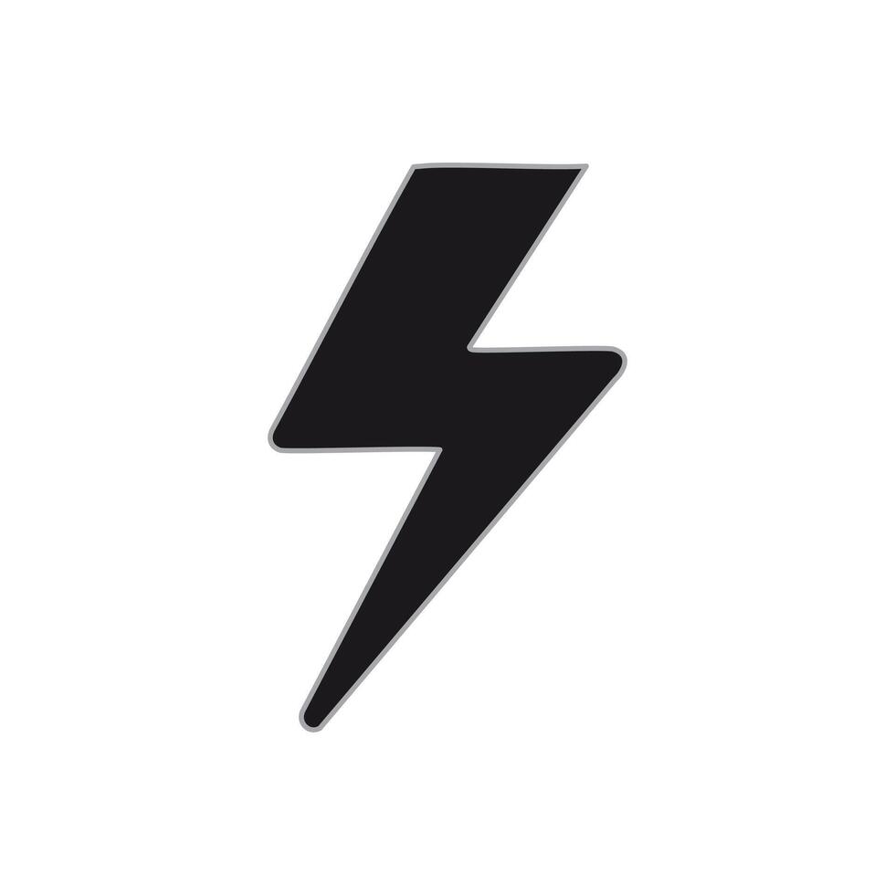 Lightning icon in flat style. Flash illustration on white isolated background. Energy business concept. vector