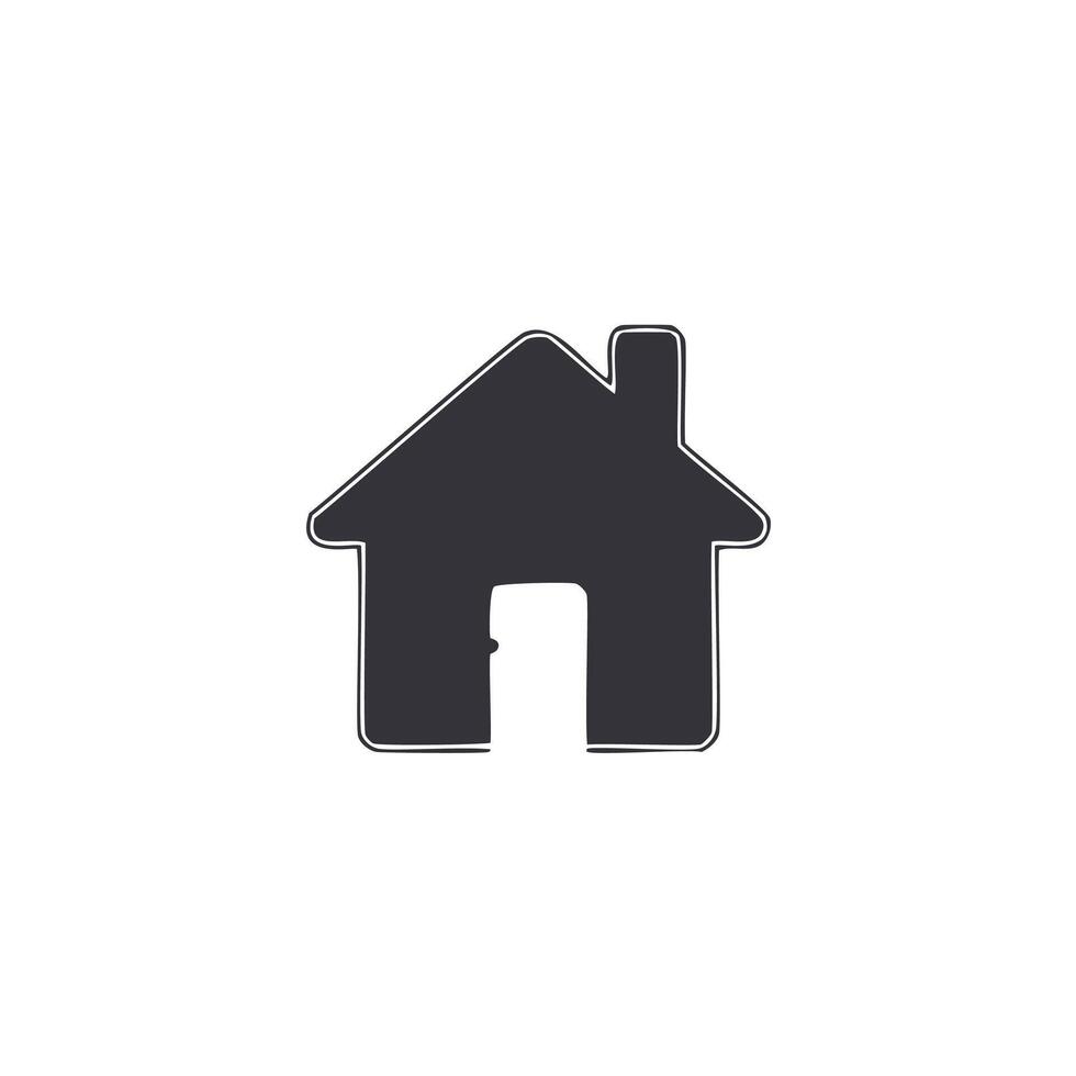 Home icon in flat style illustration. vector