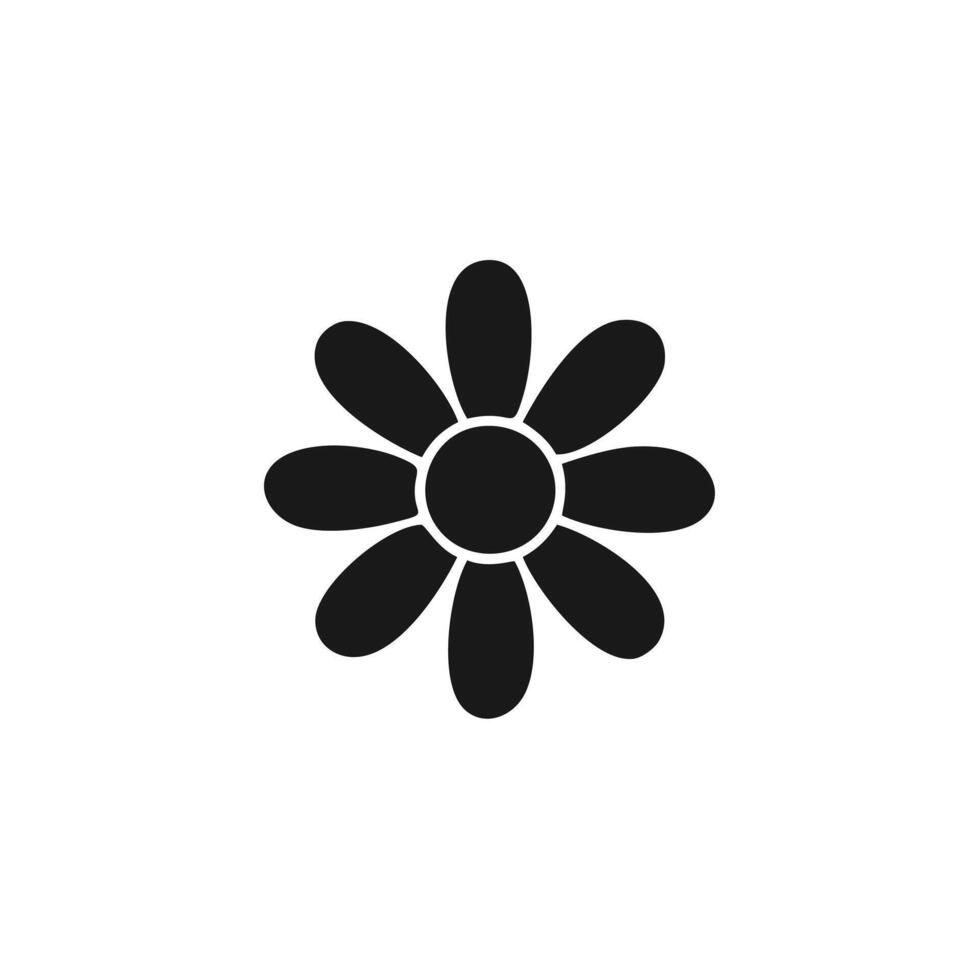 Flower icon. Flat design. vector