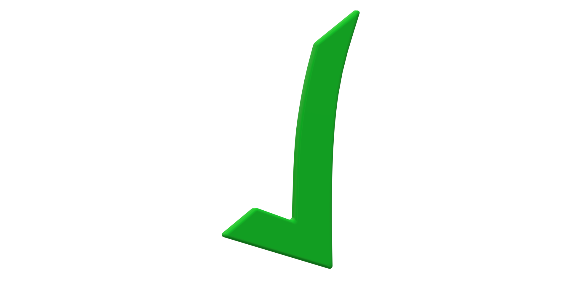 3D Tick Symbol icon on a Transparent Background png