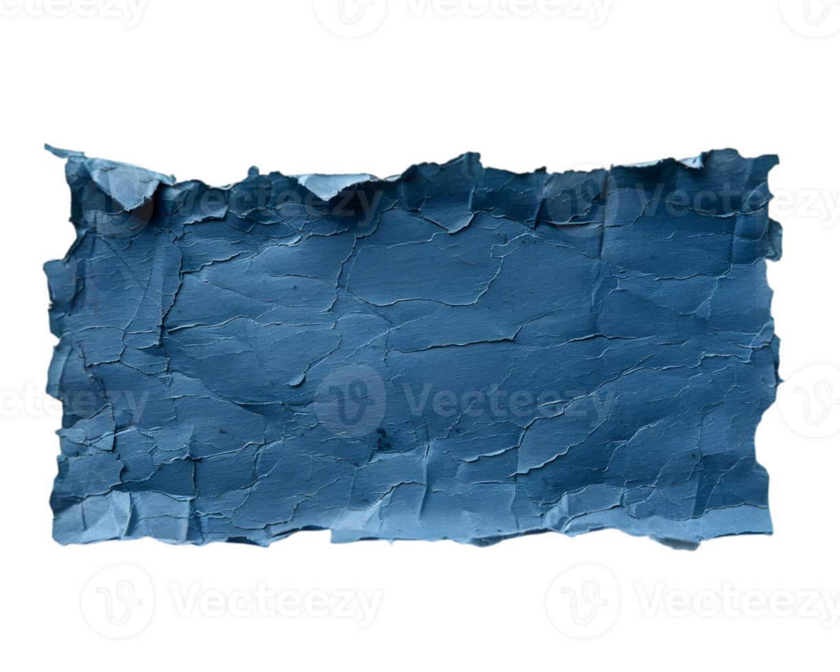 A blue paper with torn edges png