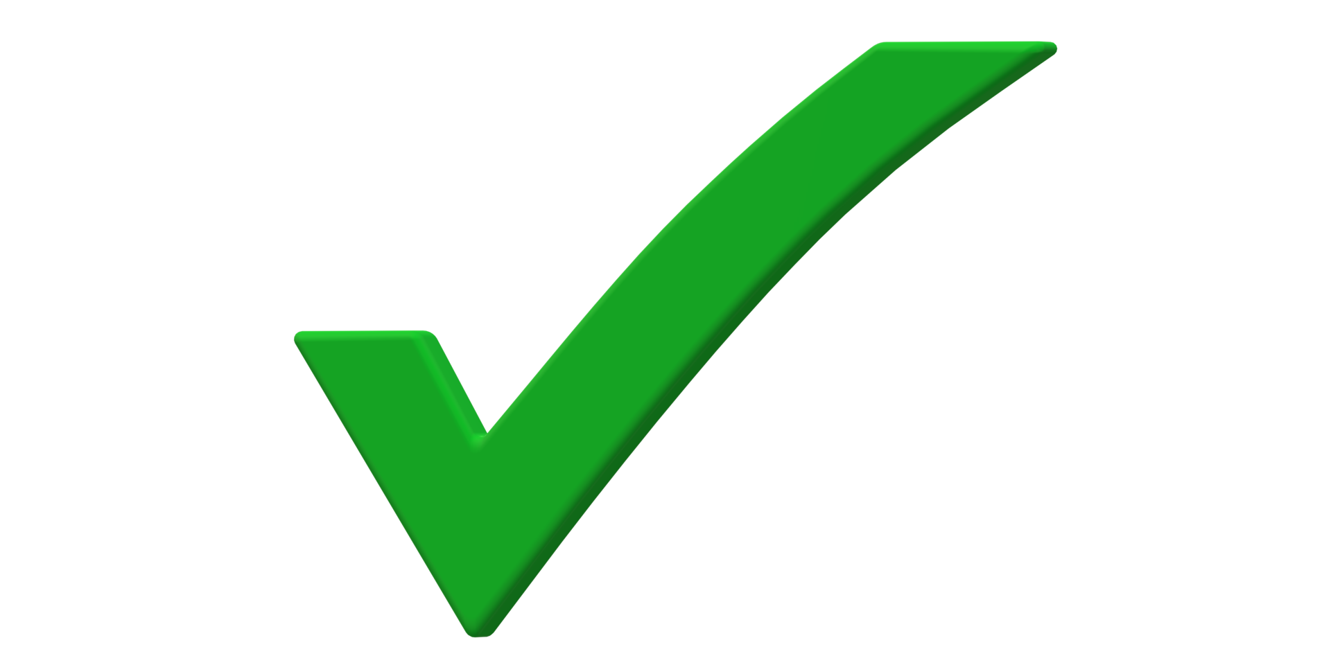 3D Checklist Tick Symbol on a Transparent Background png