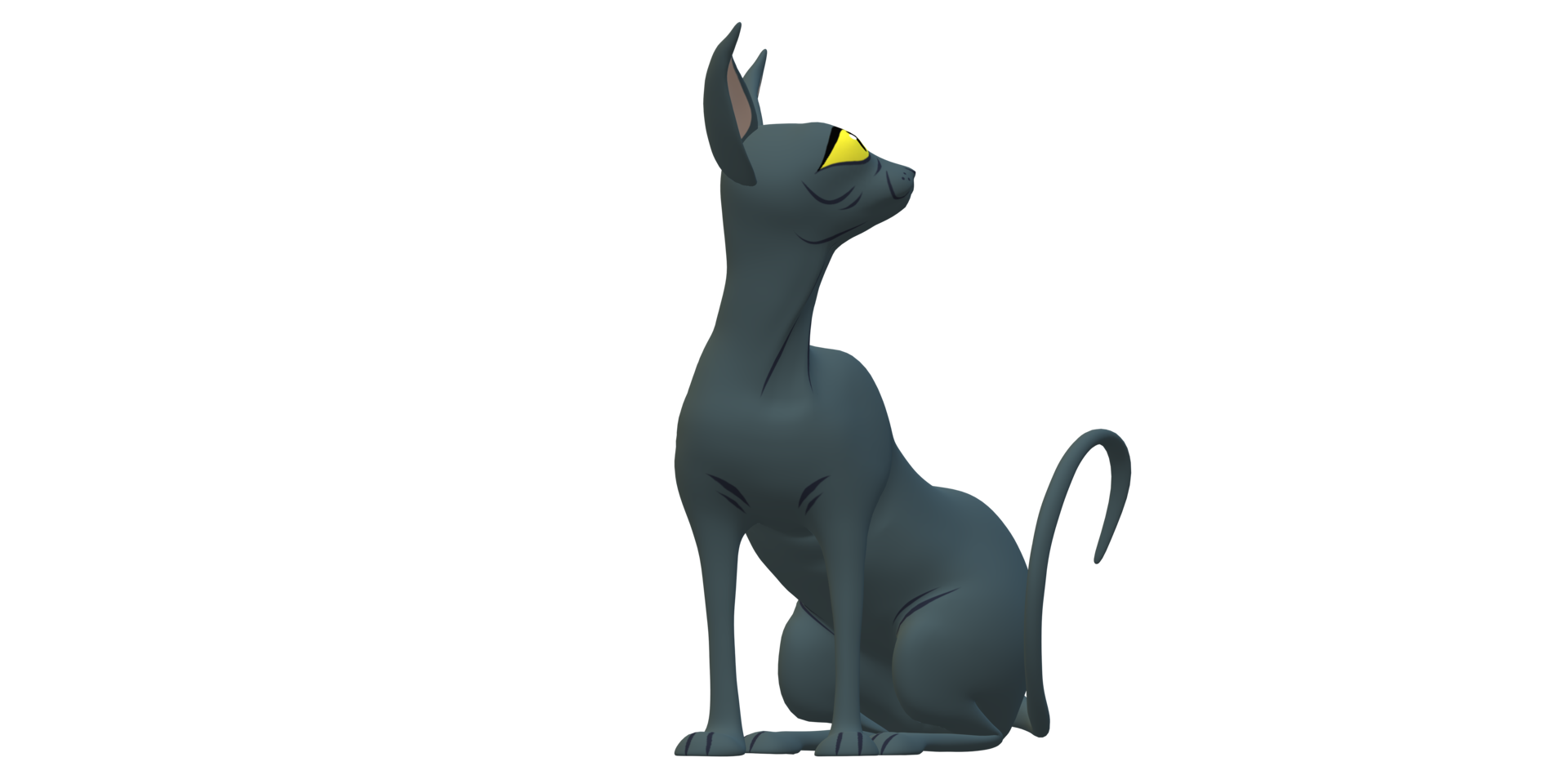 Cat side view isolated on a Transparent Background png