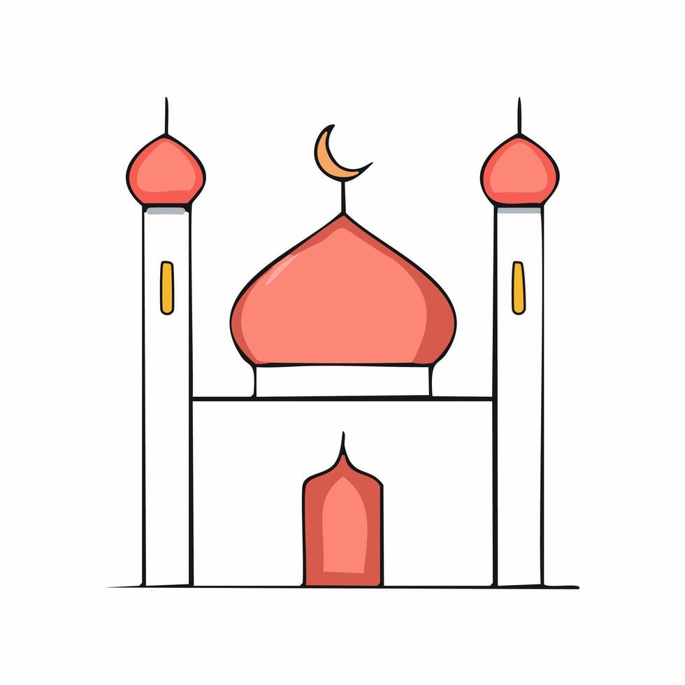 Mosque icon isolated on white background for your web and mobile app design, Mosque logo concept vector