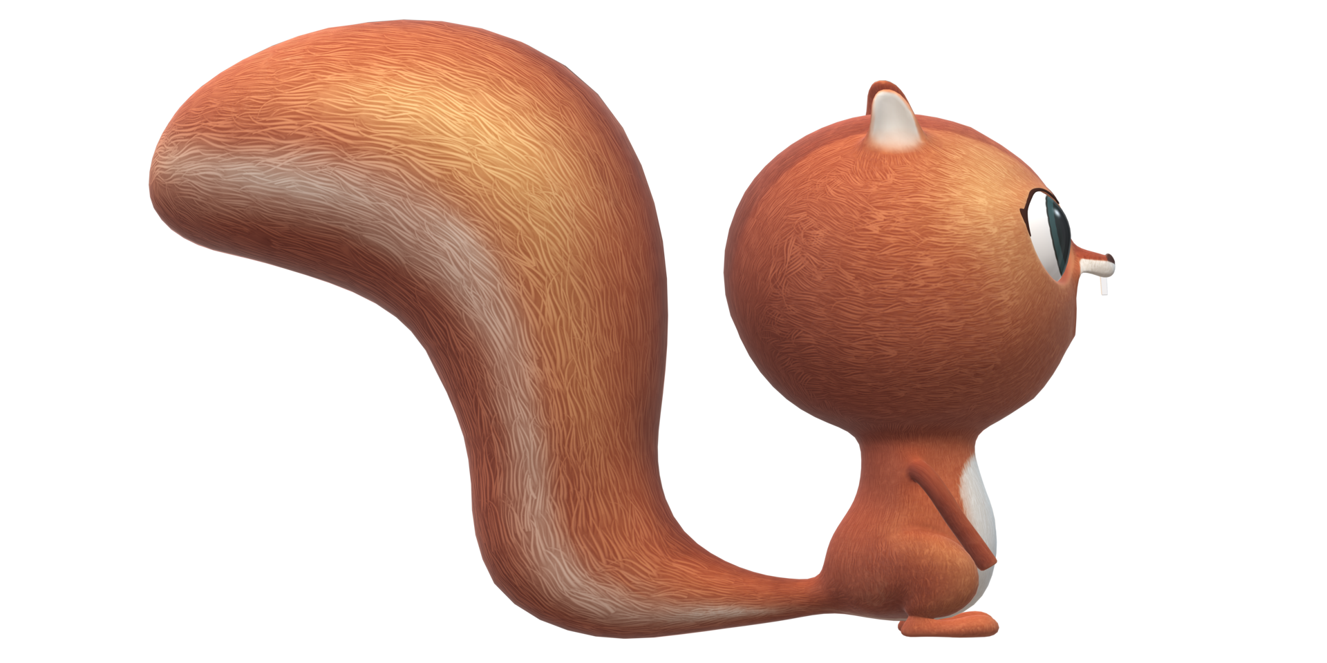 surprised Squirrel isolated on a transparent Background png