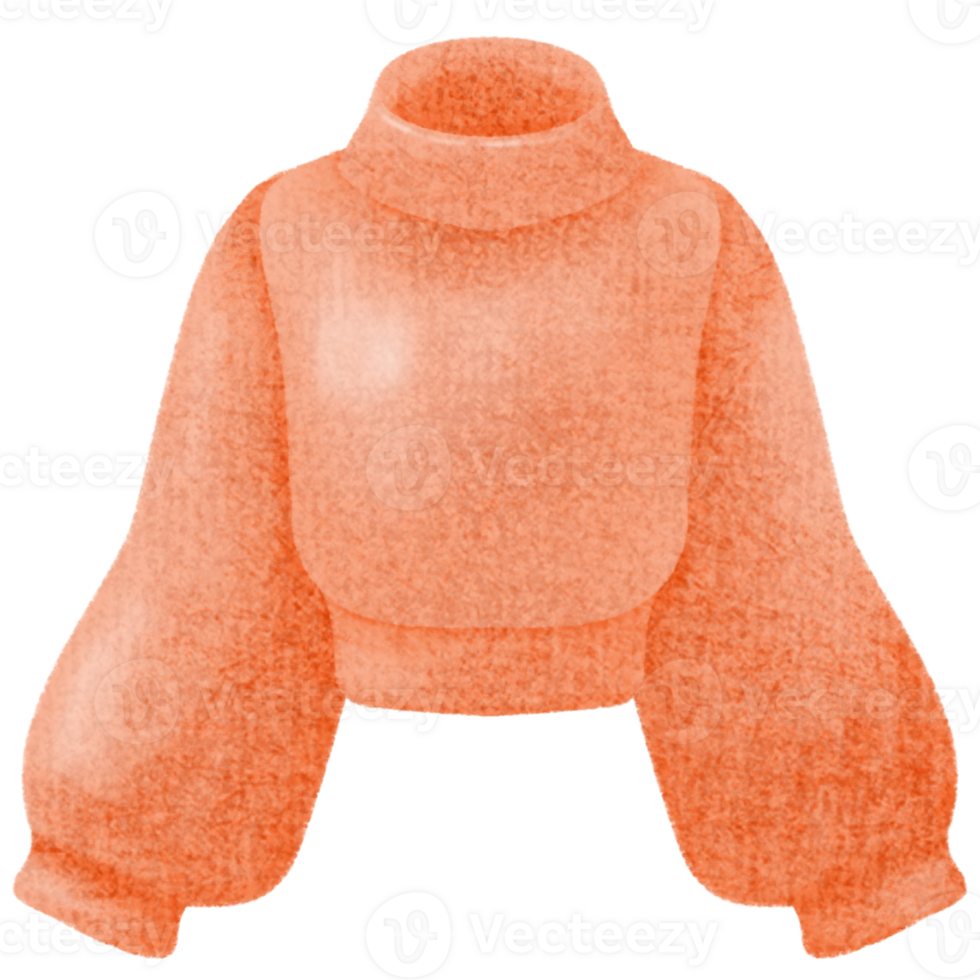 Autumn wool hat and sweater element painting colored pencil drawings Autumn clip art png
