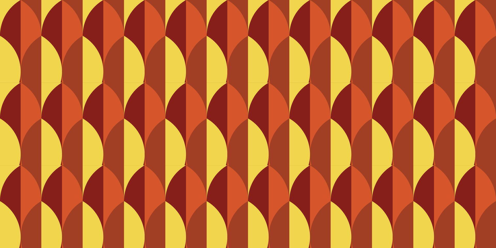 Autumn geometric pattern background vector
