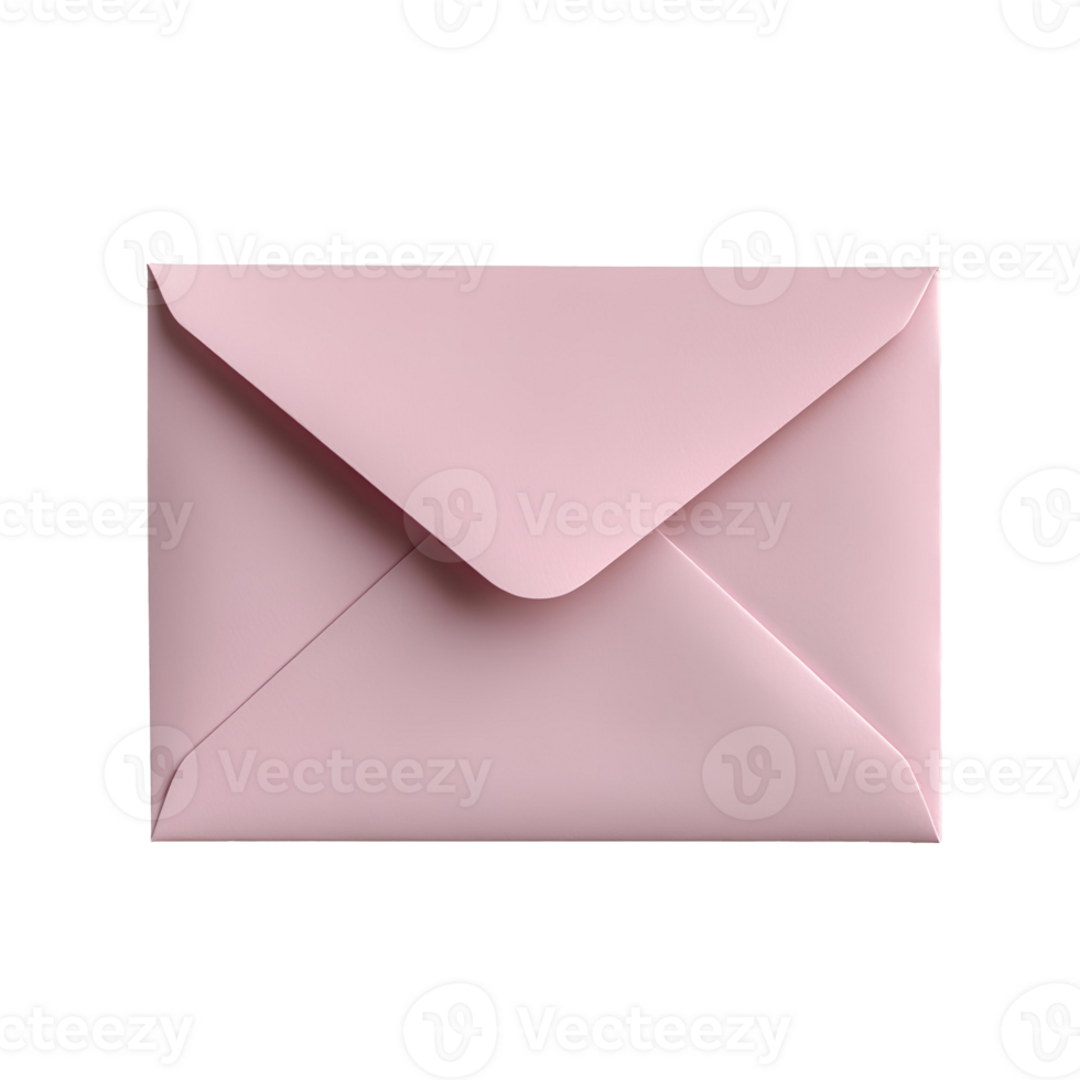pink envelope , Transparent Background, Clean Design, pink envelope, Sealed Rectangular Envelope, Modern and Simple Style, Isolated Graphic Element for Mail png