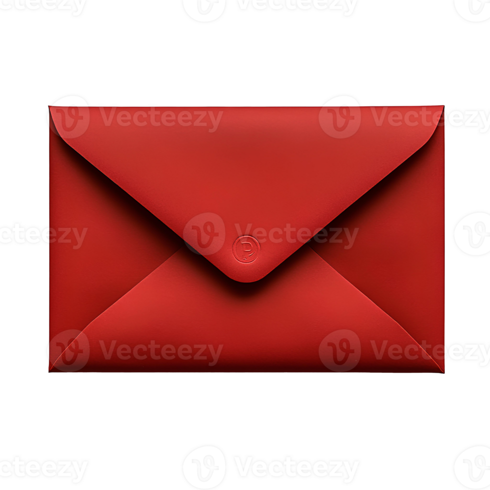 Red Envelope , Transparent Background, Clean Design, Red Envelope, Sealed Rectangular Envelope, Modern and Simple Style, Isolated Graphic Element for Mail png