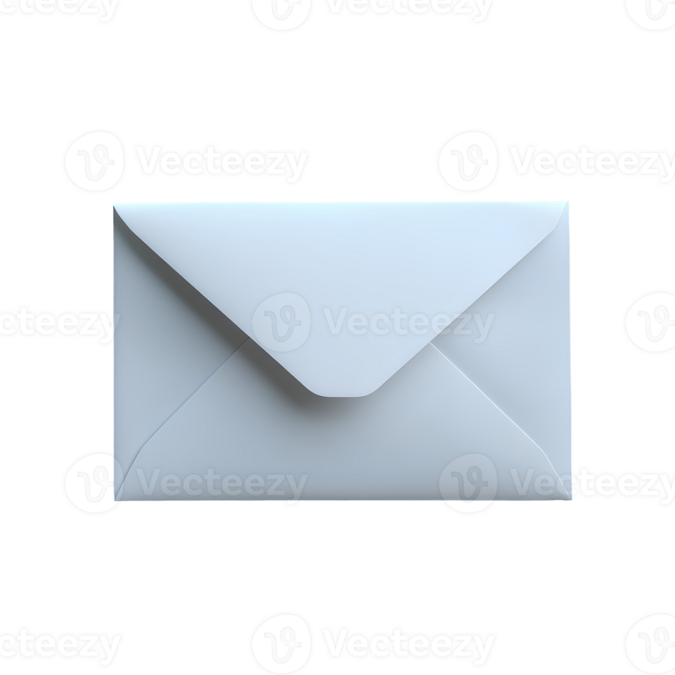 white envelope , Transparent Background, Clean Design, white envelope, Sealed Rectangular Envelope, Modern and Simple Style, Isolated Graphic Element for Mail png