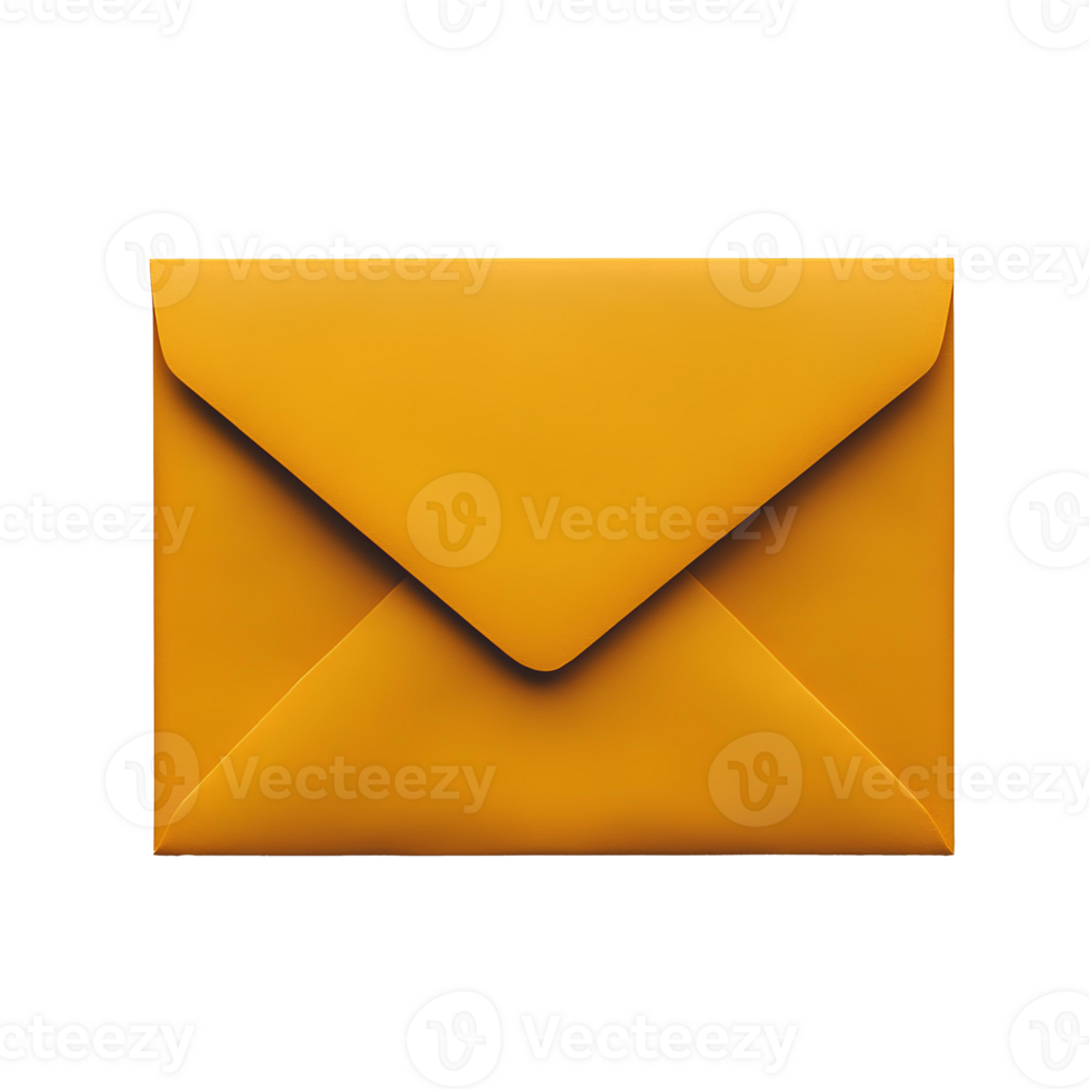 yellow envelope , Transparent Background, Clean Design, yellow envelope, Sealed Rectangular Envelope, Modern and Simple Style, Isolated Graphic Element for Mail png