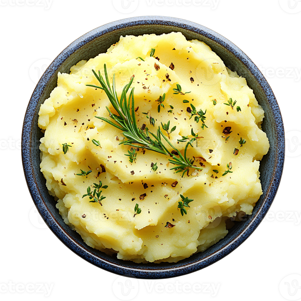 mashed potatoes top view png