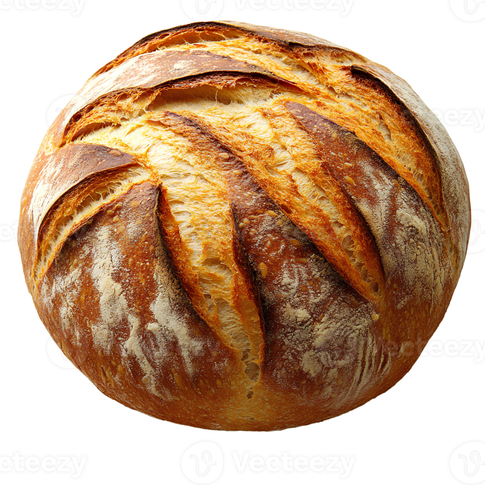 loaf of bread top view isolated png