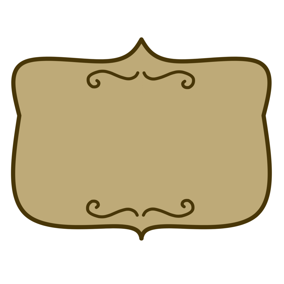 Vintage label frame png