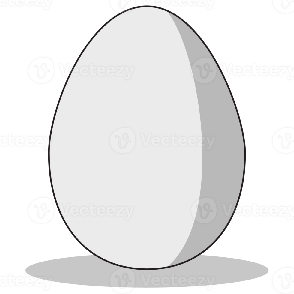 White Clean Egg Illustration png