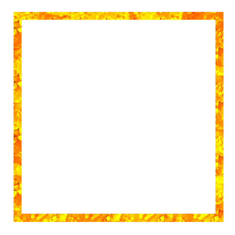 A square frame with a yellow and orange pattern png