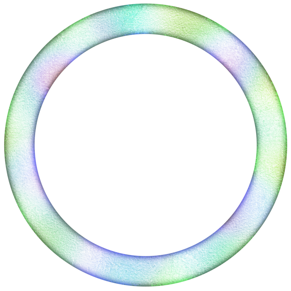 Circle frame with rainbow colors on a transparent background png