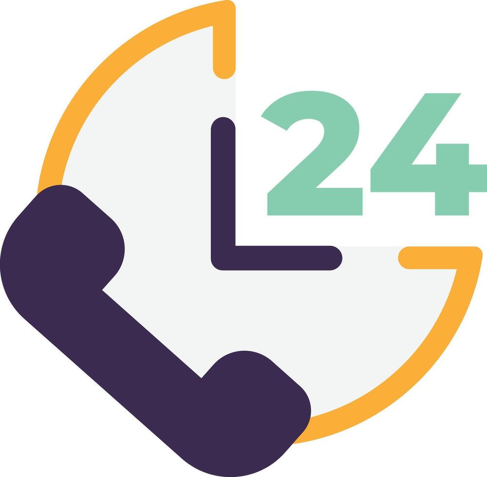 24 Hours Support Service vector