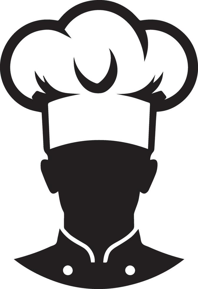 chef silhouette isolated on illustration vector
